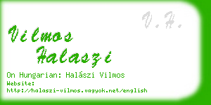 vilmos halaszi business card
